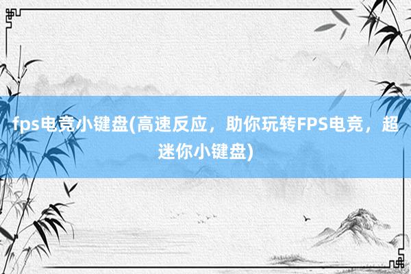 fps电竞小键盘(高速反应，助你玩转FPS电竞，超迷你小键盘)