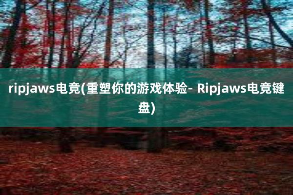 ripjaws电竞(重塑你的游戏体验- Ripjaws电竞键盘)