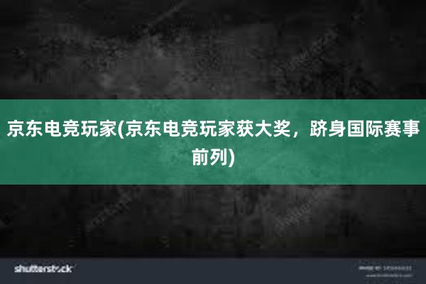 京东电竞玩家(京东电竞玩家获大奖，跻身国际赛事前列)