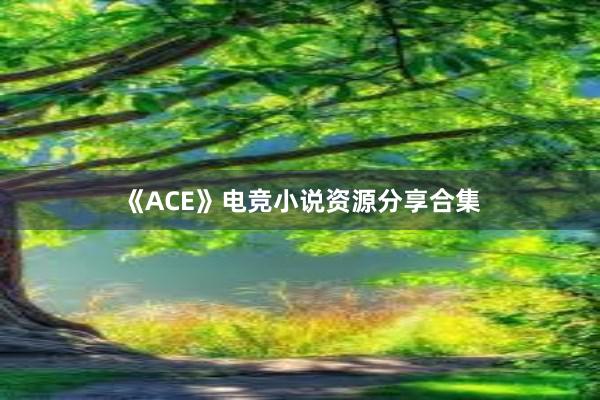 《ACE》电竞小说资源分享合集