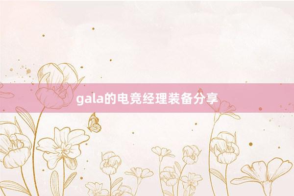 gala的电竞经理装备分享